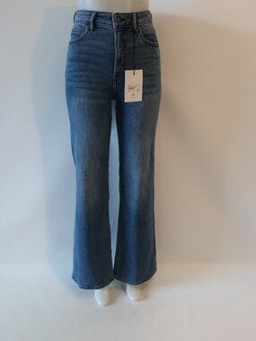 NWT Womens Hidden Happi Blue (Item- 15) High Rise Comfort Flare Denim Jeans 24
